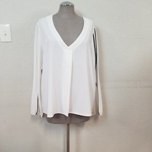 Marc New York Blouse X-Large Women Andrew Marc Pullover Black White Stripe